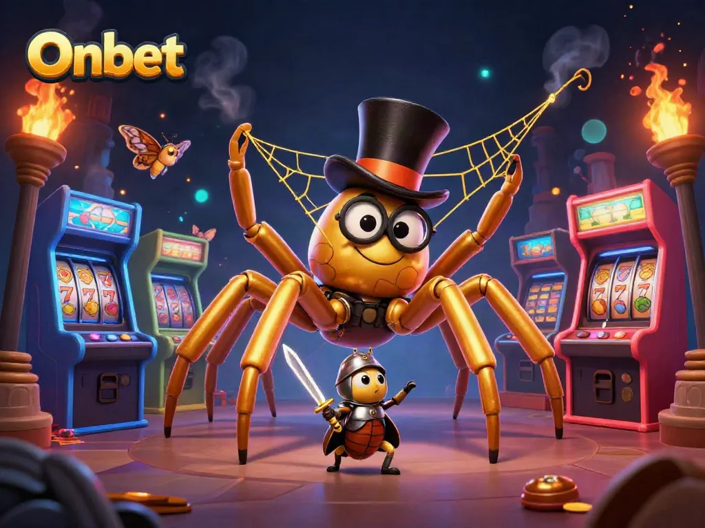 Experience excitement with Onbet's immersive 3D casino adventure featuring vibrant characters and gaming elements.