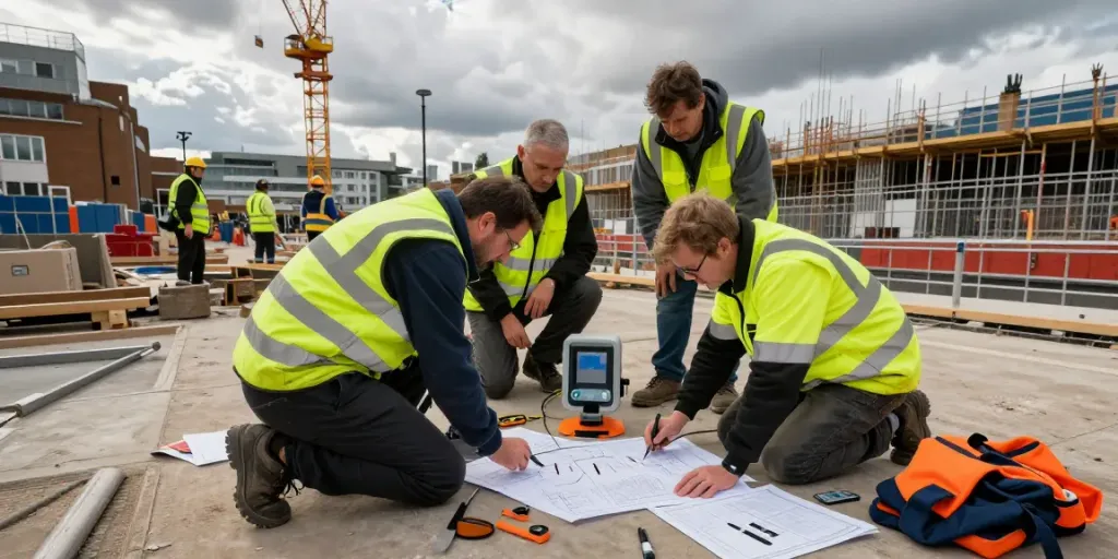 GPR Utility Survey London being conducted by surveyors at an urban site, showcasing professional equipment.