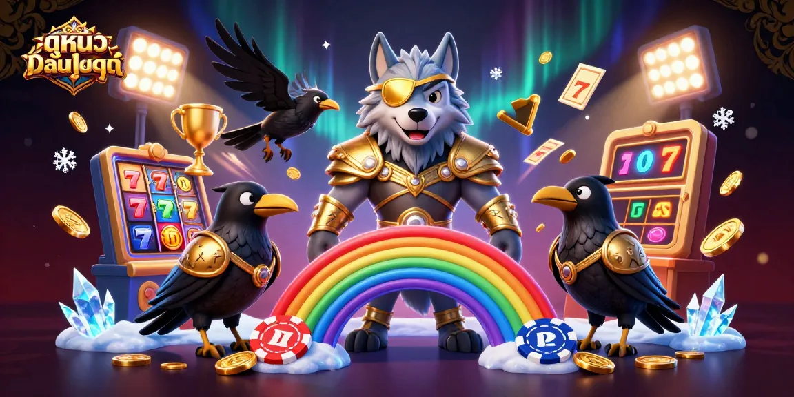 Experience ดูหนังออนไลน์ at its finest with a vibrant 3D scene of gaming elements and mythology.