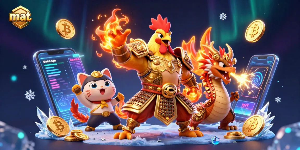 Bet on mat with an energetic 3D casino scene featuring vibrant characters and crypto elements.
