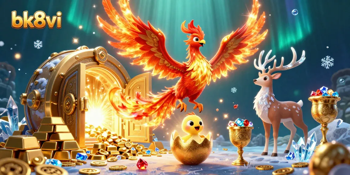 Experience the thrilling energy of bk8vi's online casino environment with vibrant gaming elements.