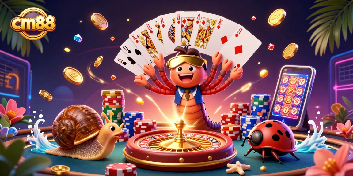Experience thrilling gameplay at cm88 with whimsical characters in an exciting casino scene.