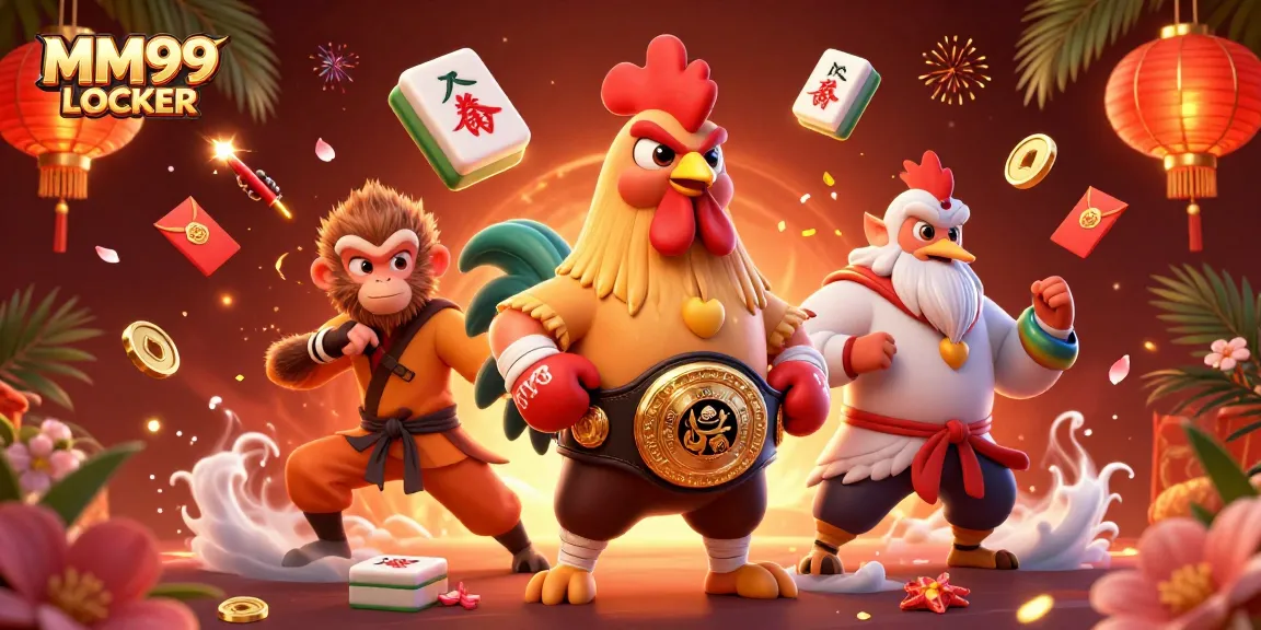 Experience MM99 LOCKER excitement with a dynamic casino scene featuring iconic gaming elements.