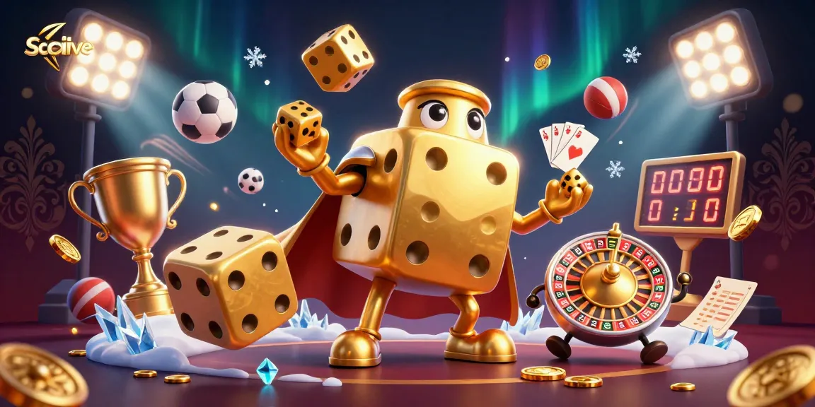Socolive offers an immersive sports betting experience with dynamic 3D visuals showcasing golden dice and sports elements.