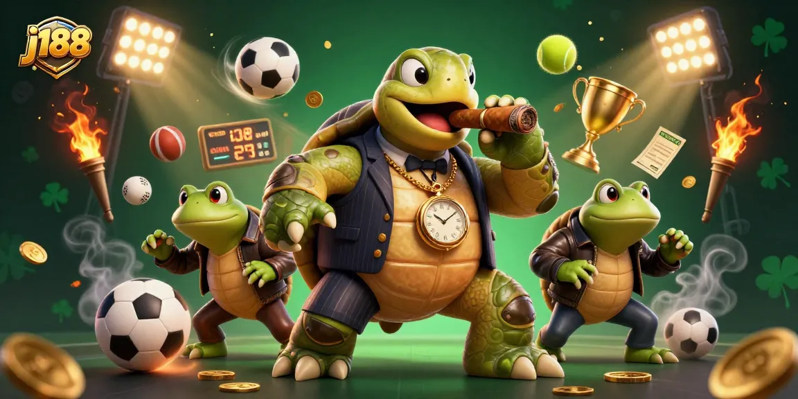 Experience thrill with j188's vibrant casino scene showcasing unique game elements and characters.