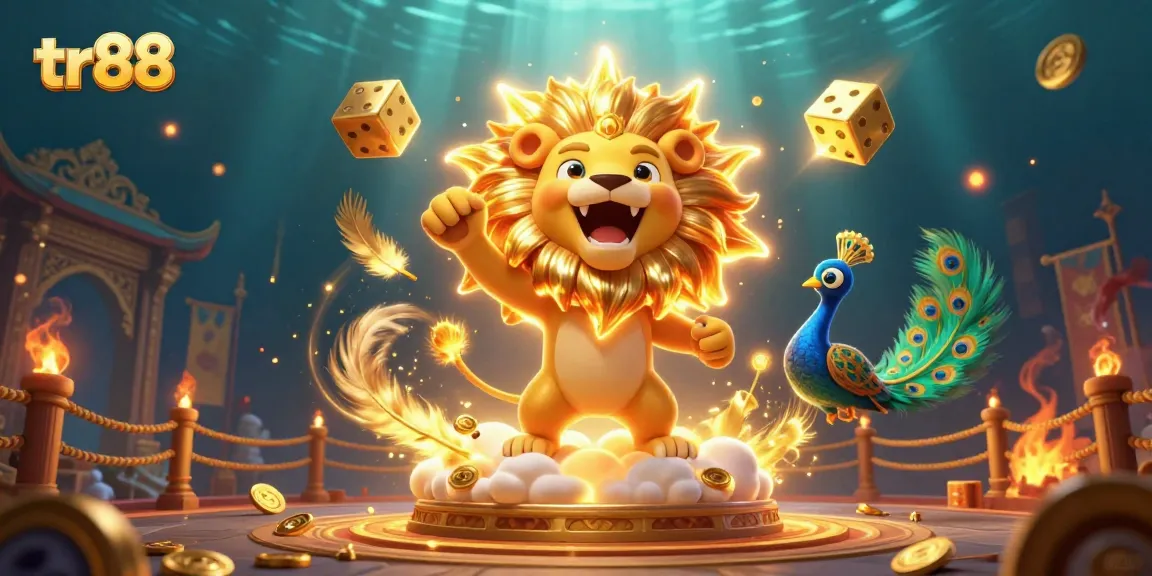 Engage with exciting tr88 online casino adventures featuring a lively 3D sun lion and dynamic gaming elements.